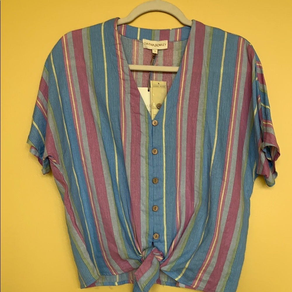 Striped Linen Top